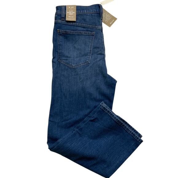 Madewell Jeans Womens 28 Slim Wide Leg Crop Button Fly Mid Wash Streetwear Denim - Picture 7 of 16